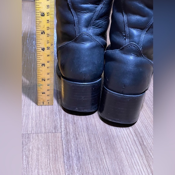 RARE FIND!! Frye Campus Lug Tall Lace Up Black Boots~size 7 - Picture 10 of 11